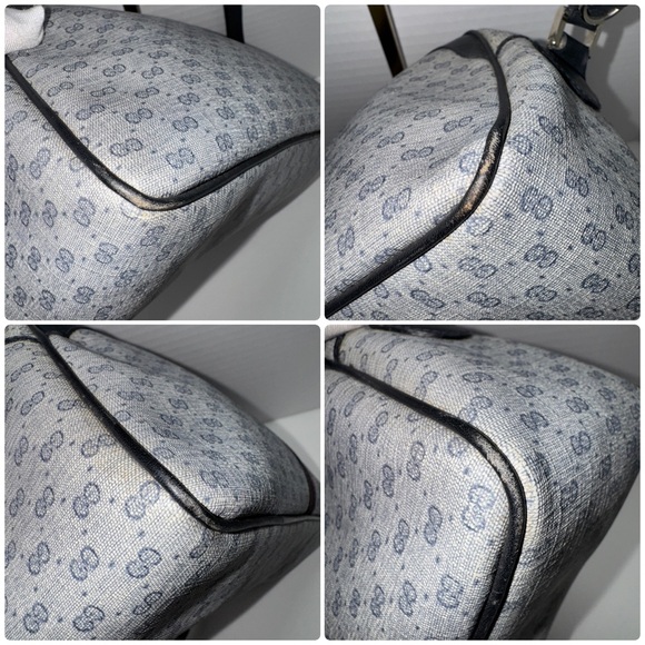 Authentic Vintage GUCCI Micro GG Satchel Shoulder Bag PVC Coated Supreme Canvas - Picture 5 of 9